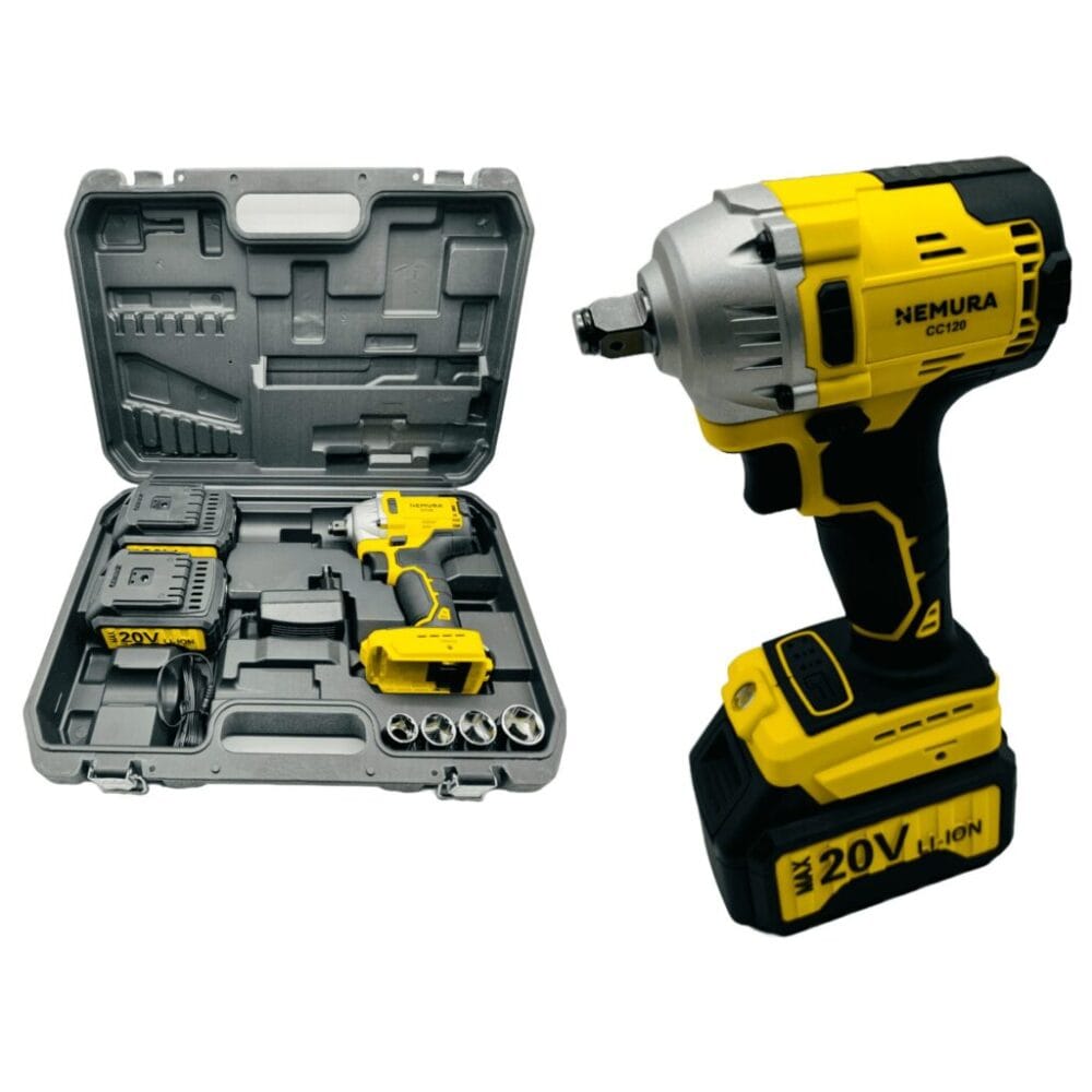 Clé à choc sans fil 20V NEMURA 400Nm + 2 Batteries 3Ah + chargeur rapide