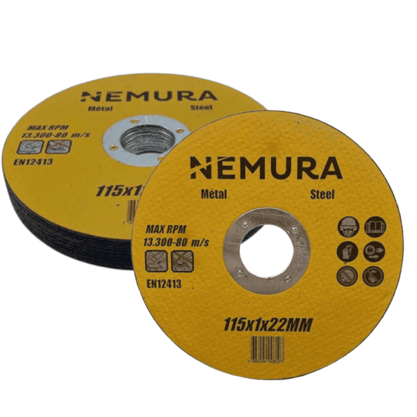 Lot de 10 disques à tronçonner 115mm pour le métal (115 X 1.0 X 22.2MM)