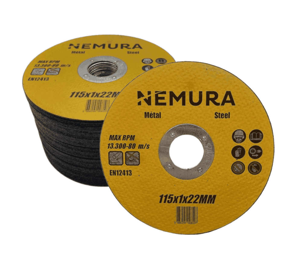 Lot de 50 disques à tronçonner 115mm pour le métal (115 X 1.0 X 22.2MM)