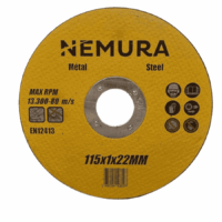 Lot de 10 disques à tronçonner 115mm pour le métal (115 X 1.0 X 22.2MM)