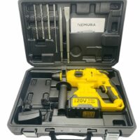 Pack 3 outils Perceuse, Perforateur, Scie Sauteuse NEMURA 20V + 3 batteries + Chargeur