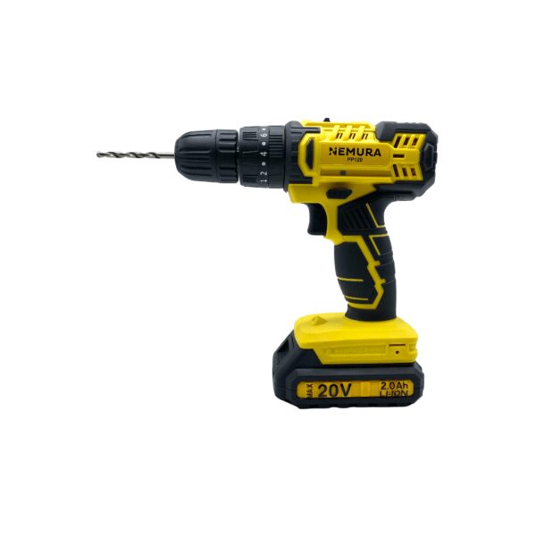 Perceuse à percussion sans fil NEMURA 20V - Moteur brushless + Batterie 2Ah + Chargeur rapide