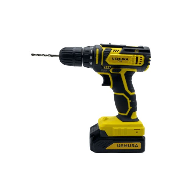 Perceuse visseuse sans fil NEMURA 20V + Batterie 1,5Ah + Chargeur rapide