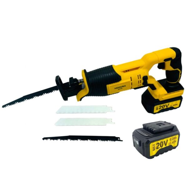 Scie Sabre sans fil 20V brushless NEMURA + 2 Batteries 3Ah + Chargeur rapide