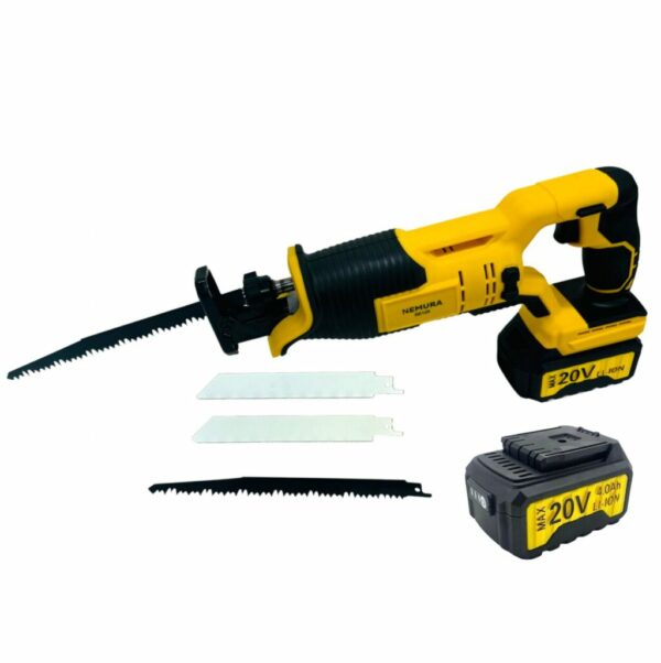 Scie Sabre sans fil 20V brushless NEMURA + 2 Batteries 3Ah + Chargeur rapide