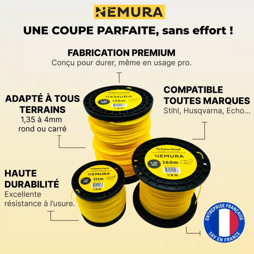 Fil Débroussailleuse Carré Ø: 3,00mm, L: 60m – Image 2