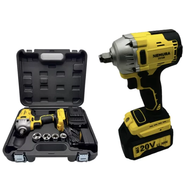 Clé à choc sans fil 20V NEMURA 400Nm + 2 Batteries 3Ah + chargeur rapide