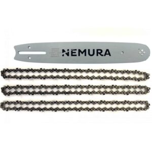 Guide de 25cm Pour Elagueuse + 3 Chaînes 40 maillons 3/8 LP .050 (1,3mm)