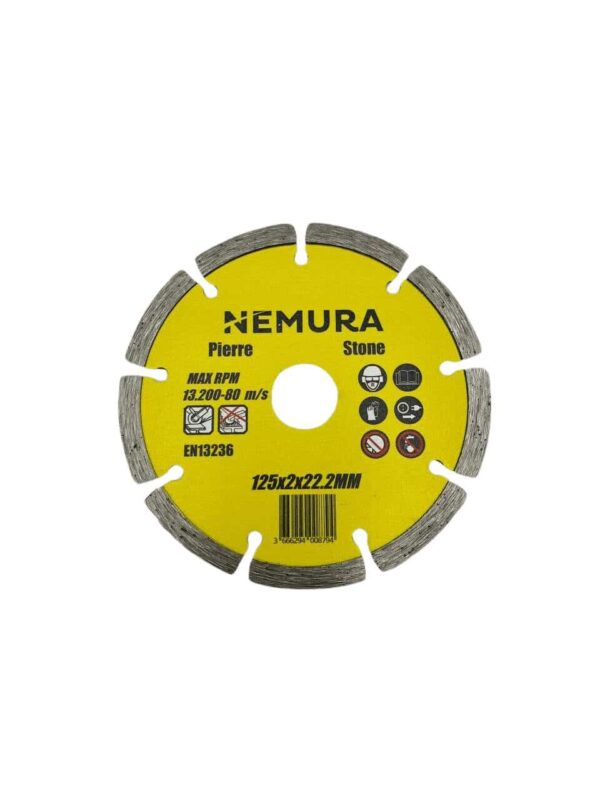 Disque diamant 125mm pour béton pierre et brique (125 X 2.0 X 22.2MM)