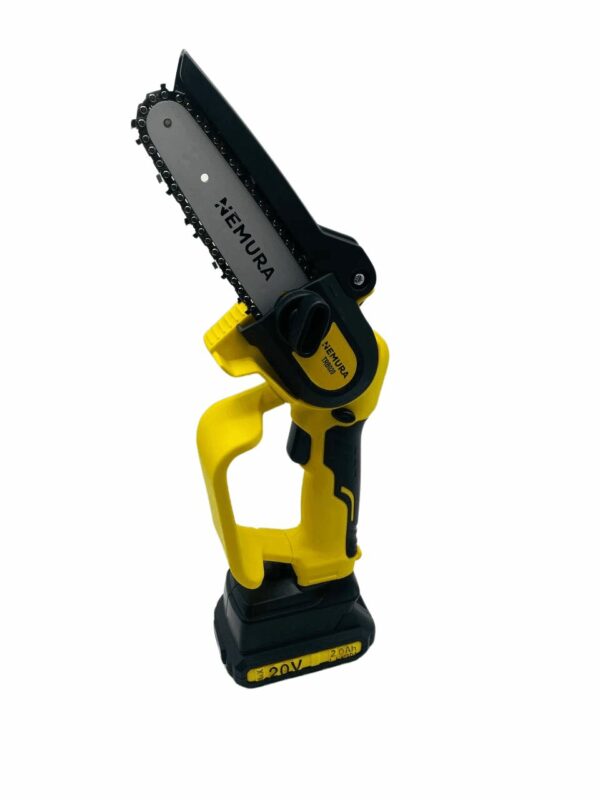 Mini Tronçonneuse sans fil 20V NEMURA – Coupe de 12,5cm + 2 Batteries 2Ah + Chargeur rapide