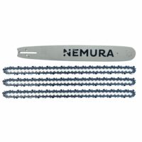 Guide de 40cm + 3 Chaînes de tronçonneuse - 66 maillons - Pas 325 - Jauge 0.58 (1.5mm)