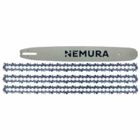 Guide de 50cm + 3 Chaînes de tronçonneuse - 72 maillons - Pas 3/8" - Jauge 0.63 (1.6mm)