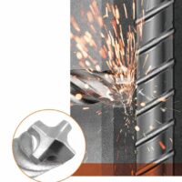 Coffret de 8 Forets SDS+ pour Béton Armé - Pointe en carbure de Tungstène renforcé et 4 taillants - Qualité professionnelle