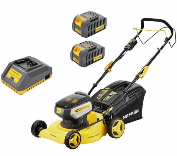 Tondeuse A Batterie 80V (2x40V) - Coupe 42cm - Autotractée + 2 Batteries 2Ah + Chargeur - Autonomie 250m2